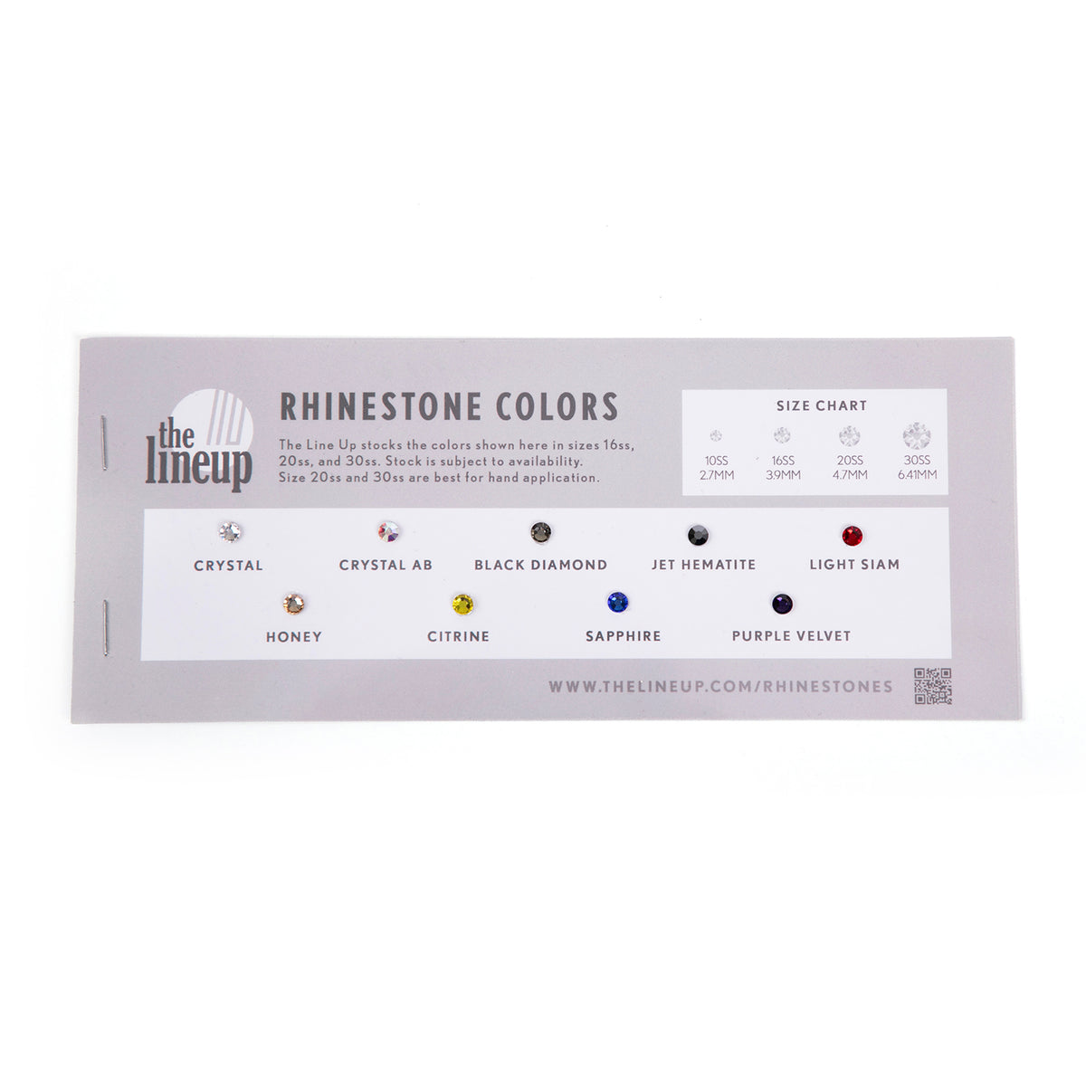 Heat Set Rhinestone Color Card Rhinestone Color Card – The Line Up