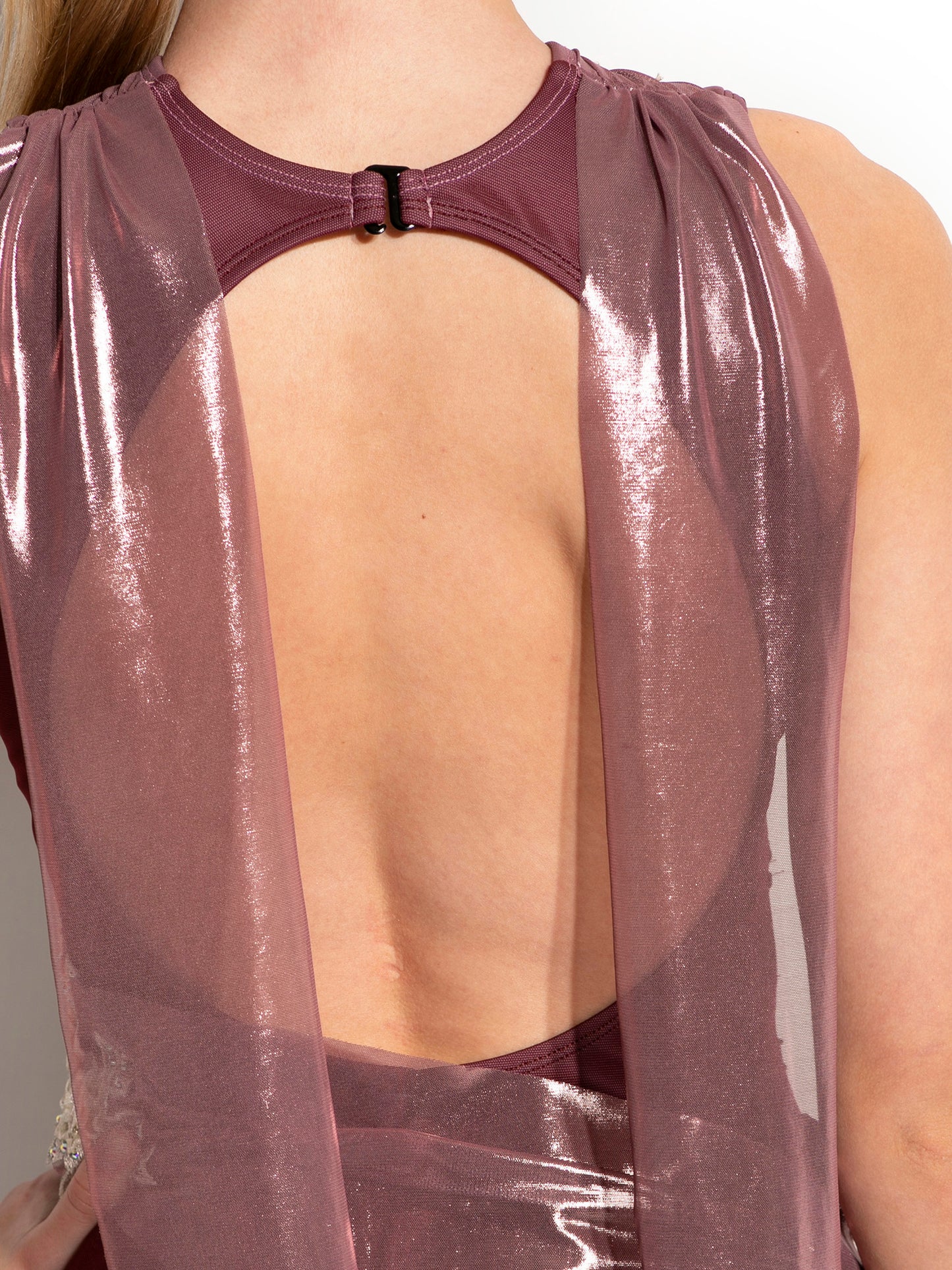 Sadie Metallic Mesh Skate Dress with Appliques