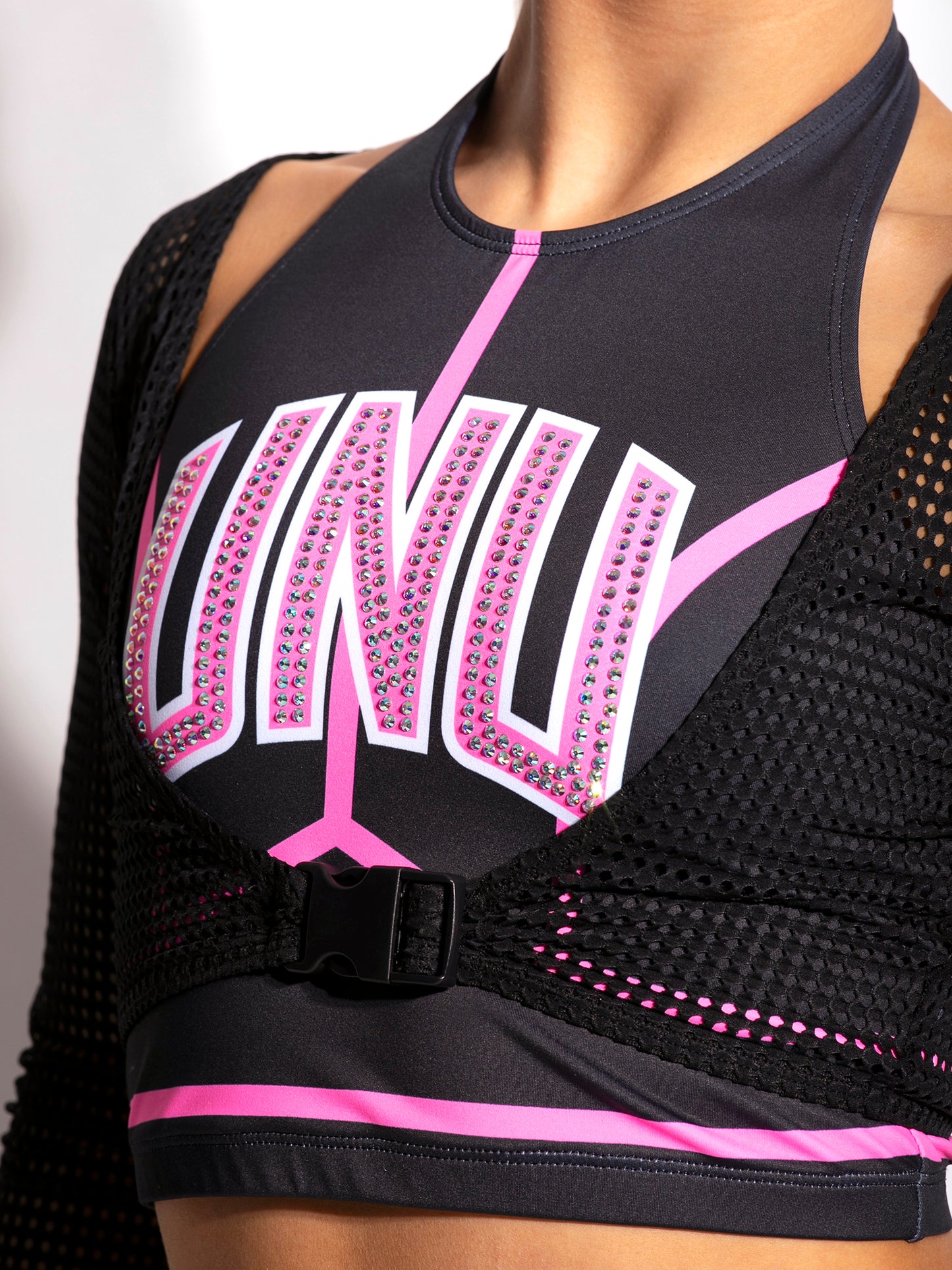 Swoops Pop Mesh Buckle Shrug