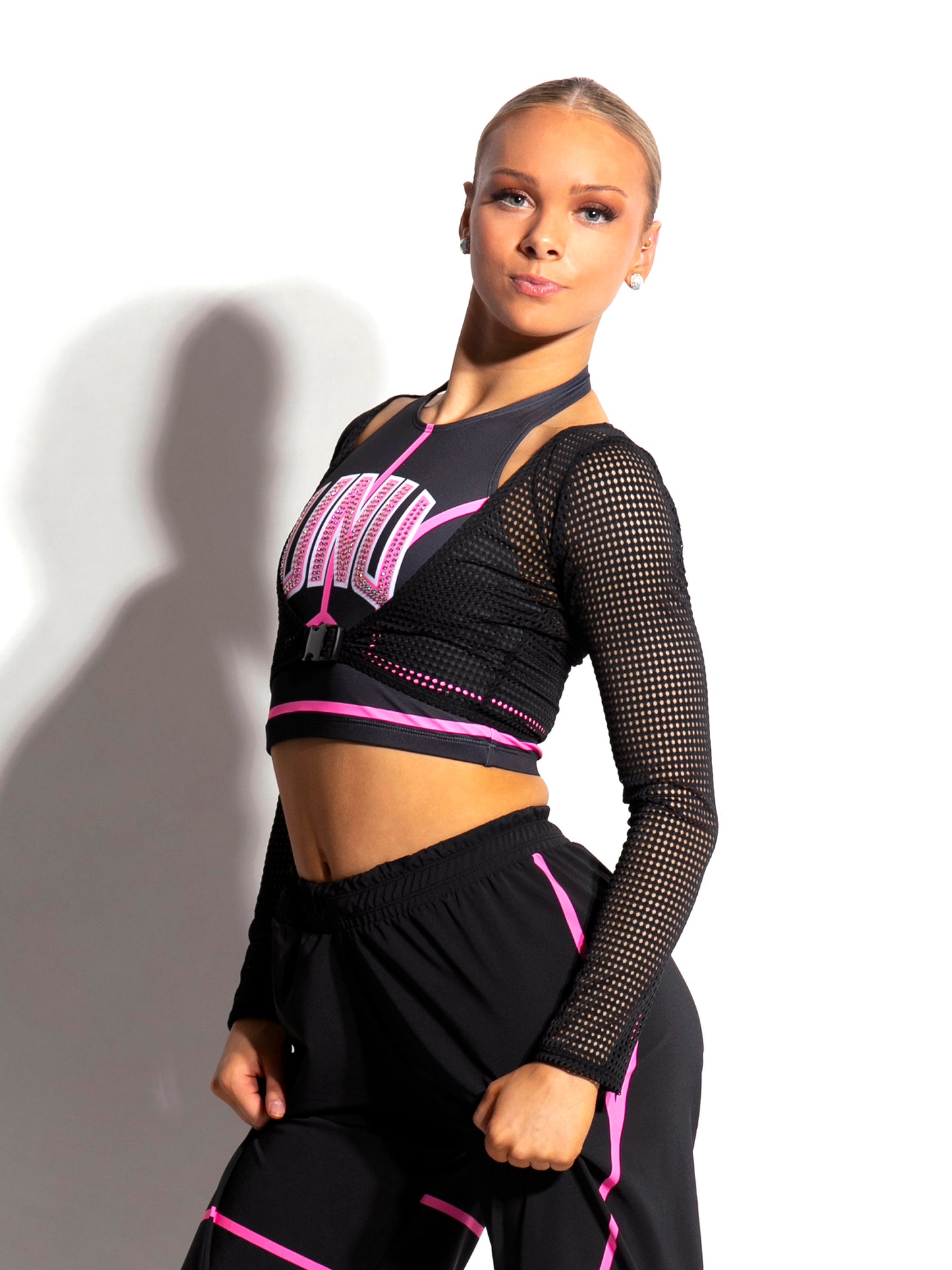 Swoops Pop Mesh Buckle Shrug