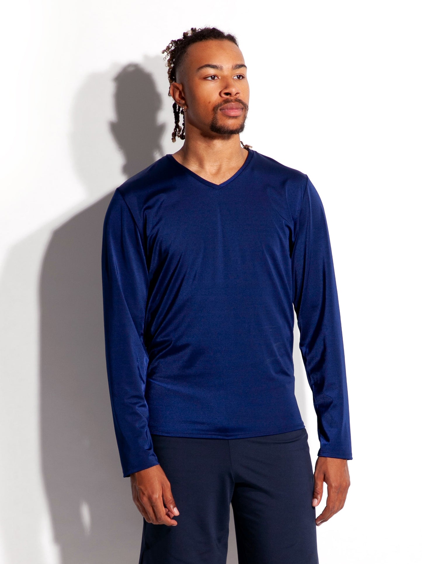 V Neck Long Sleeve Shirt - Men & Boys