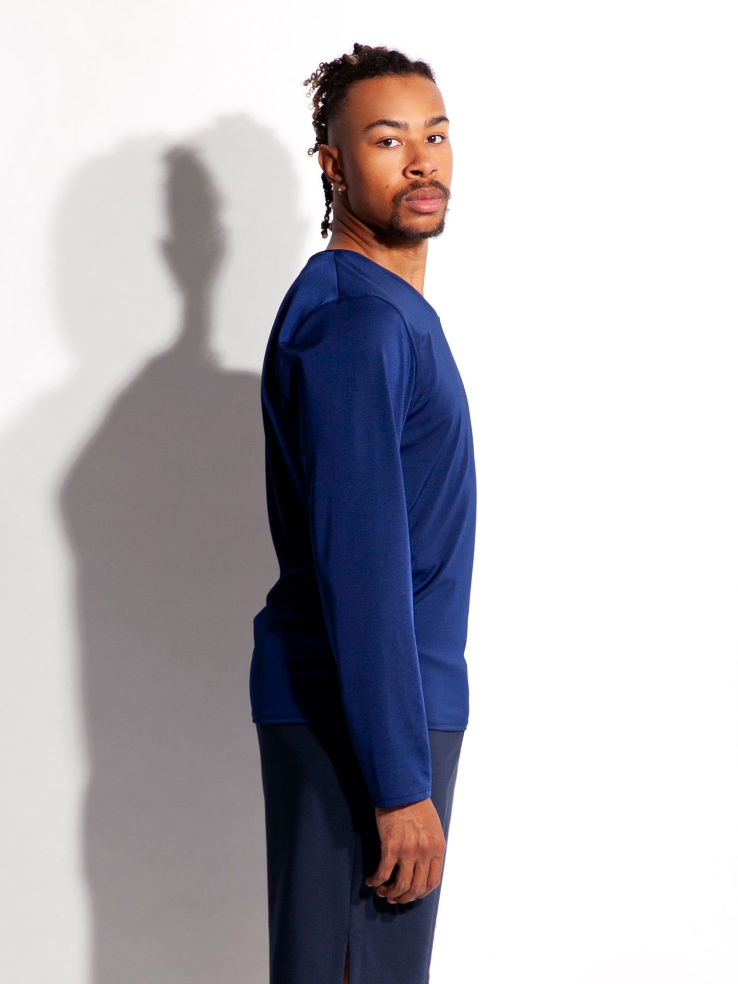 V Neck Long Sleeve Shirt - Men & Boys