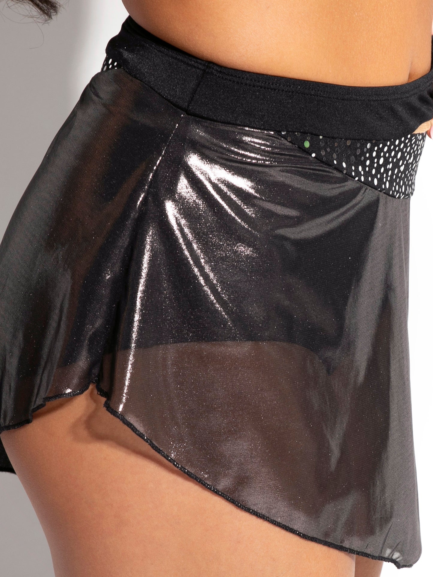 Vera Metallic Mesh Skirt