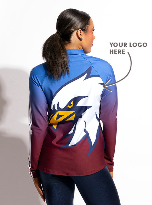 Axel Raglan Ombre Stripe Jacket Custom Logo Alternate Image