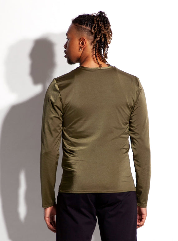 Crew Neck Long Sleeve Shirt - Men & Boys Alternate Image 3