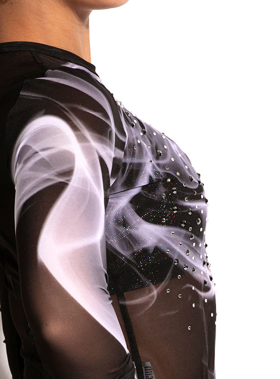 Evita Smoke Mesh Dress Overlay Alternate Image 3