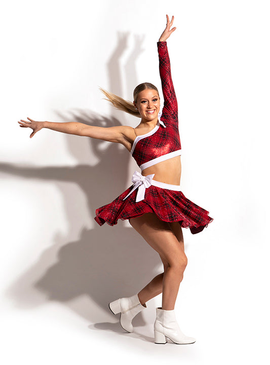 Ginger Glitter Mesh Crop Alternate Image 2