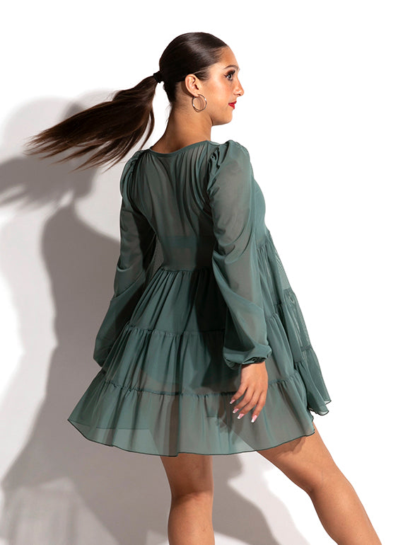 Juni Mesh Dress Overlay Alternate Image 1