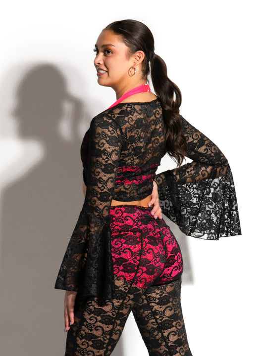 Lace Bell Sleeve Overlay Alternate Image 1