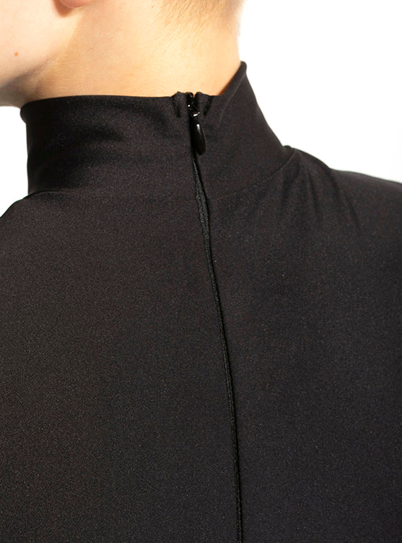 Tricot Long Sleeve Mock Neck Leotard- Men & Boys Alternate Image 3