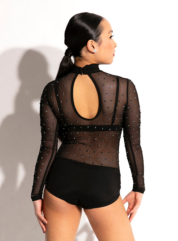 Network Mesh Leotard Set - Rhinestones Alternate Image 1