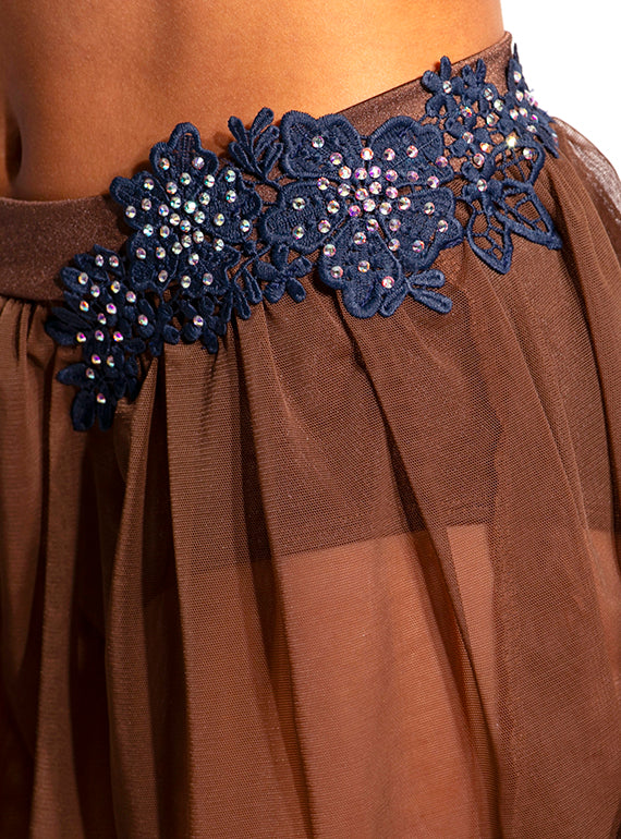 Penny Mesh Skirt with Appliques Alternate Image 5
