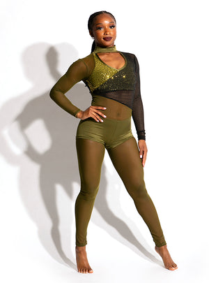 Rhiannon Pop Mesh Unitard