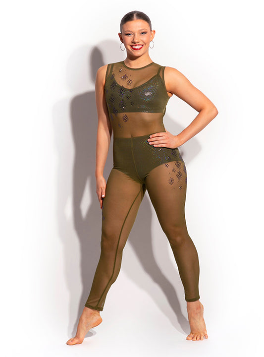 Snakeskin Mesh Unitard Set Alternate Image