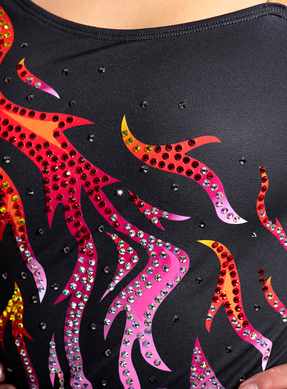 Taelyn Flame Unitard Alternate Image 5