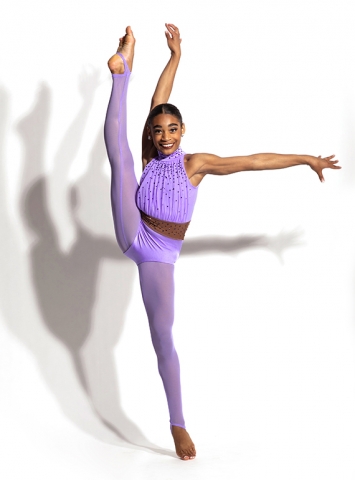 Women Seamless Stirrup Ballet Tights Plume P79