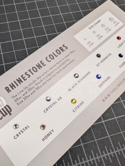 Rhinestone Color Card