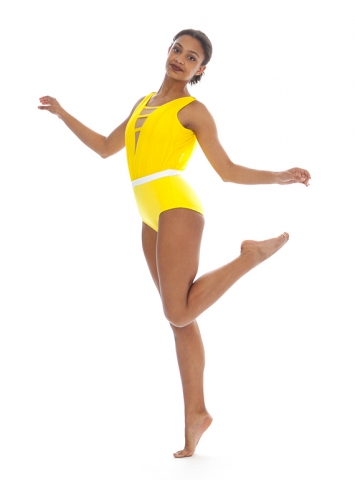 yellow dance leotard